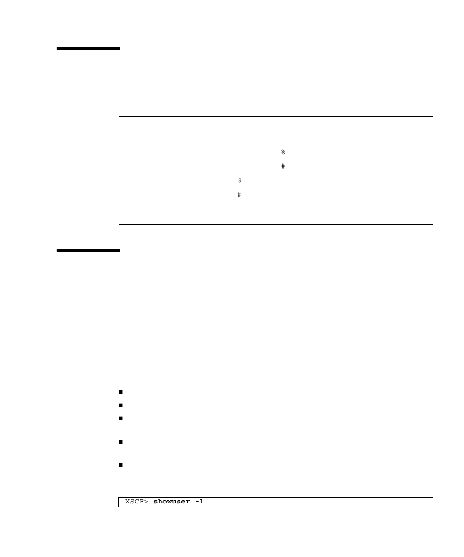 Prompt notations, Syntax of the command line interface (cli), Command syntax | Prompt notations xxvii, Syntax of the command line interface (cli) xxvii, Command syntax xxvii | FUJITSU SPARC M4000 User Manual | Page 29 / 376