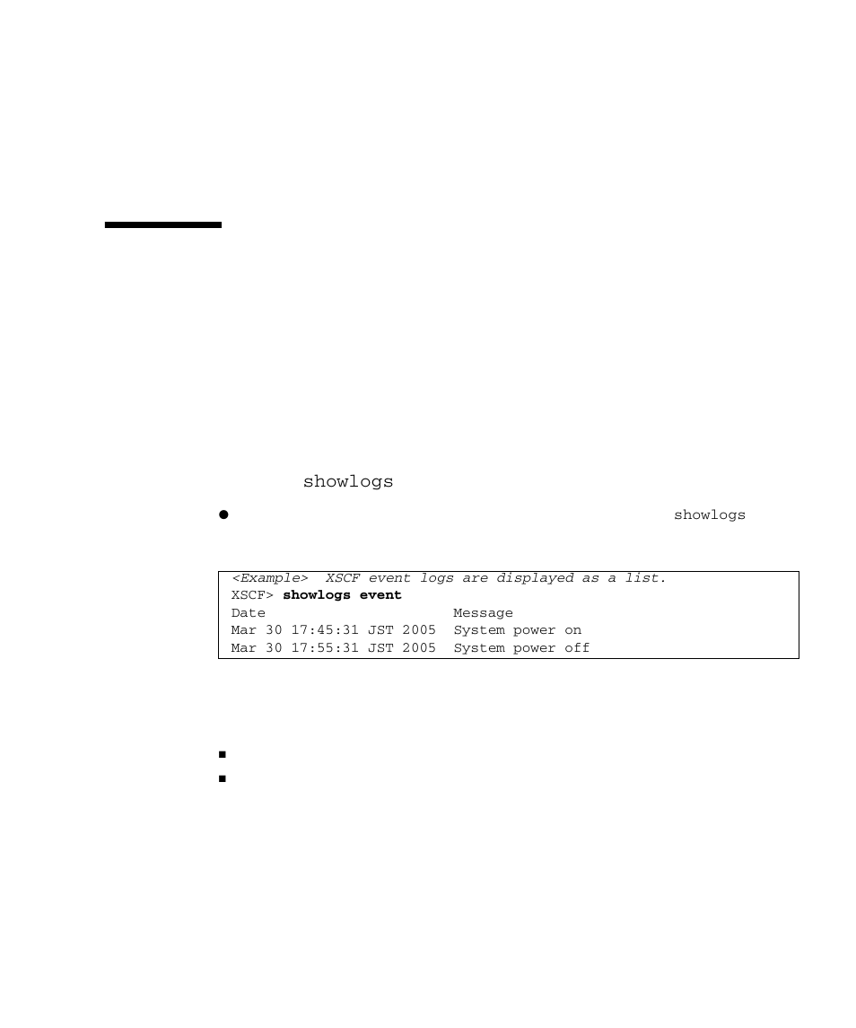 B.3 event log, Event log b–7 | FUJITSU SPARC M4000 User Manual | Page 333 / 376