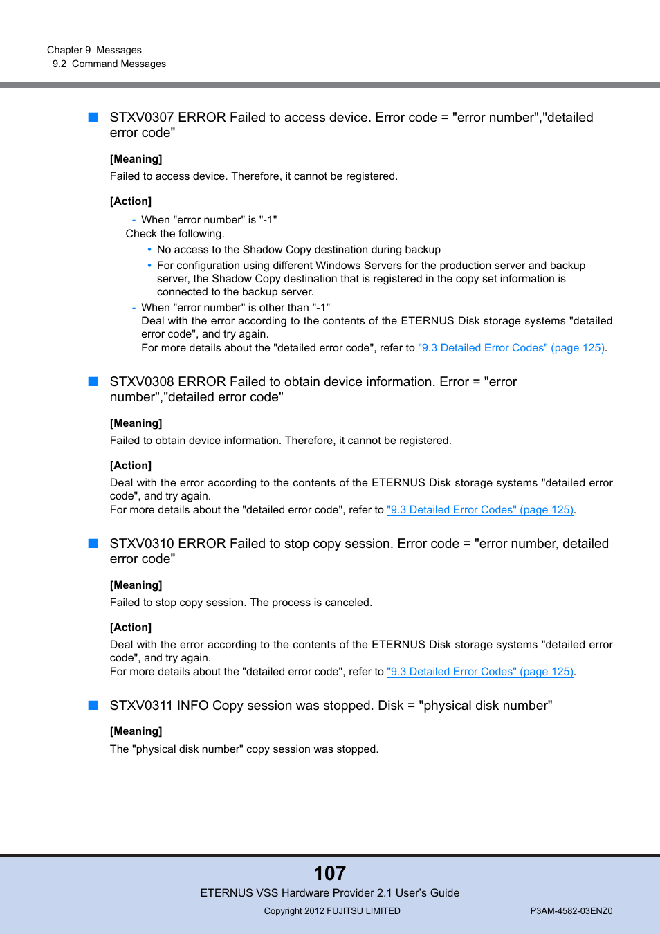 FUJITSU VSS Hardware Provider 2.1 User Manual | Page 107 / 134