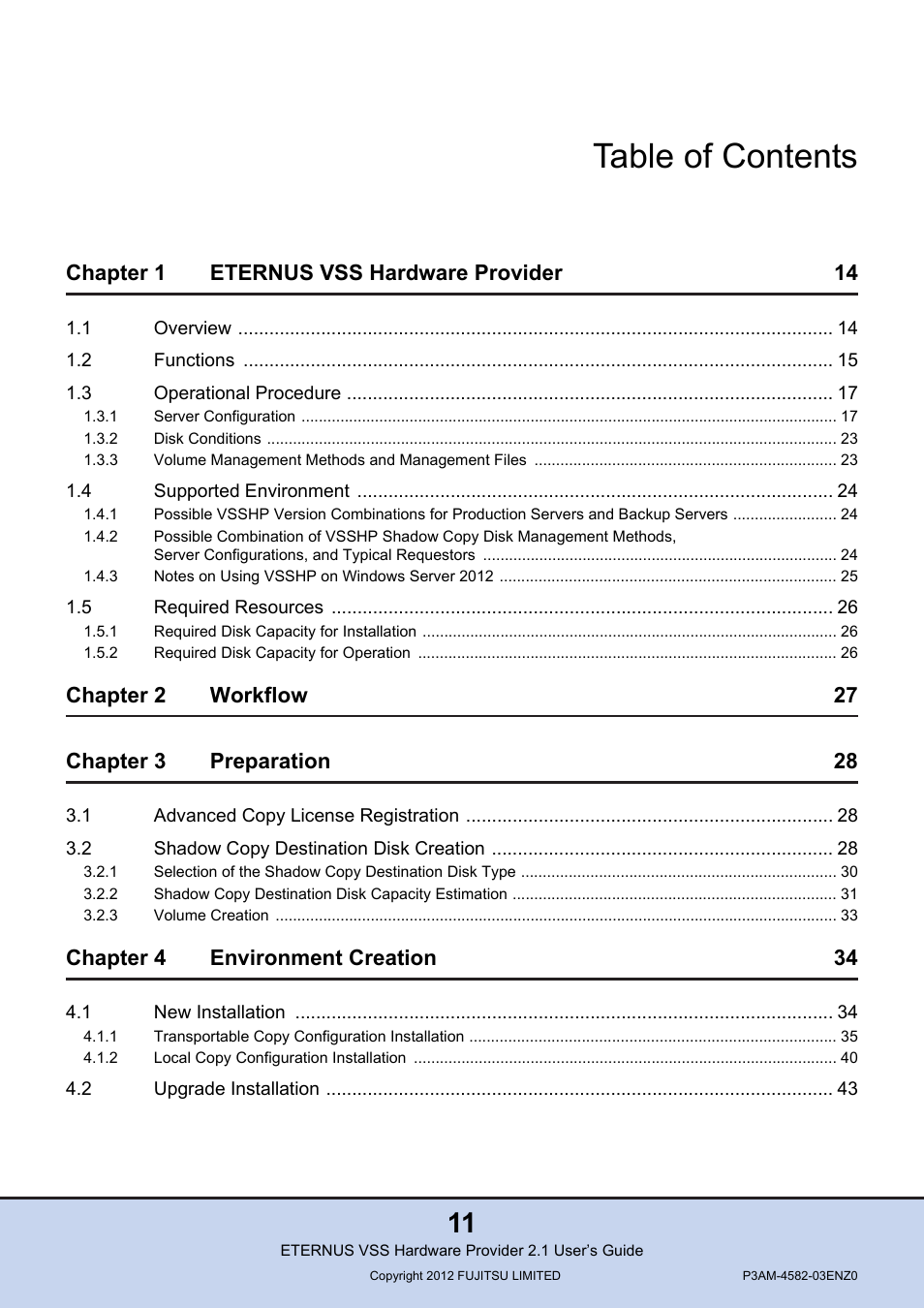 FUJITSU VSS Hardware Provider 2.1 User Manual | Page 11 / 134