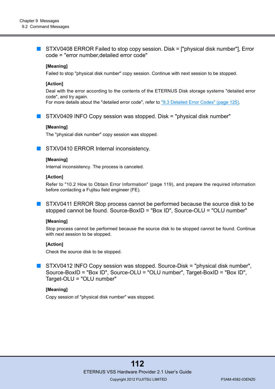 FUJITSU VSS Hardware Provider 2.1 User Manual | Page 112 / 134