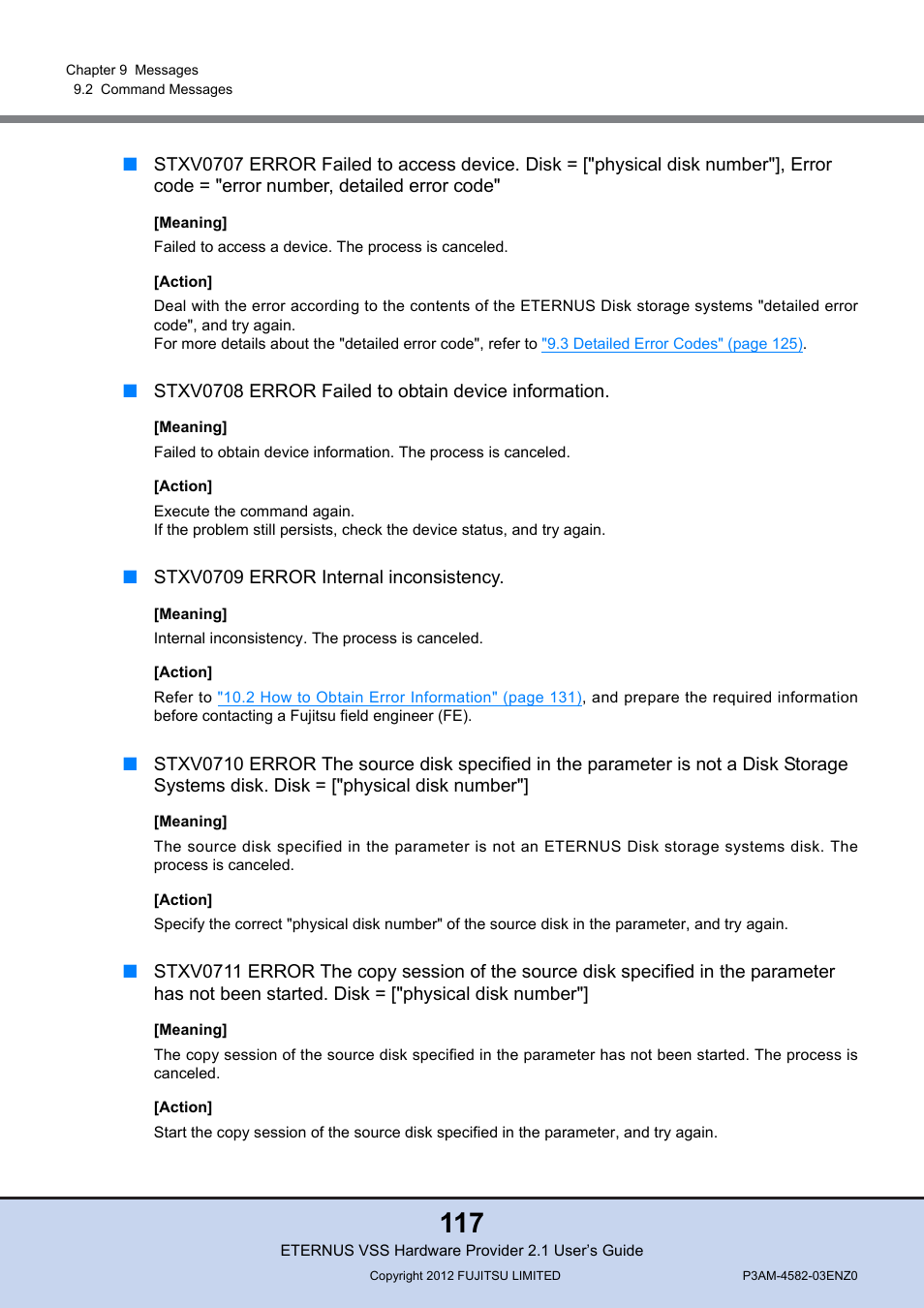 FUJITSU VSS Hardware Provider 2.1 User Manual | Page 117 / 134