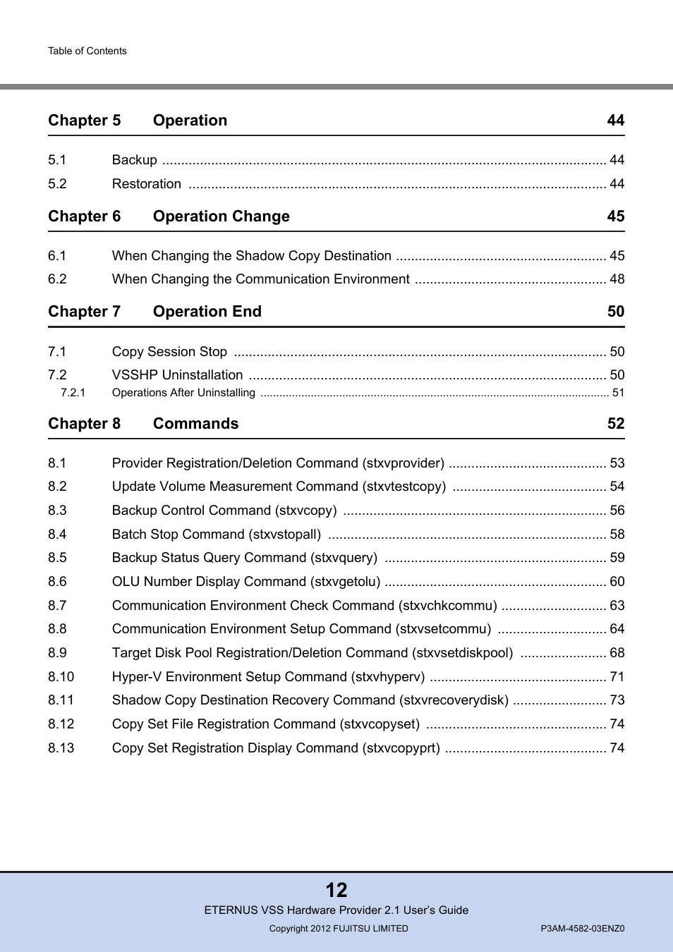 FUJITSU VSS Hardware Provider 2.1 User Manual | Page 12 / 134