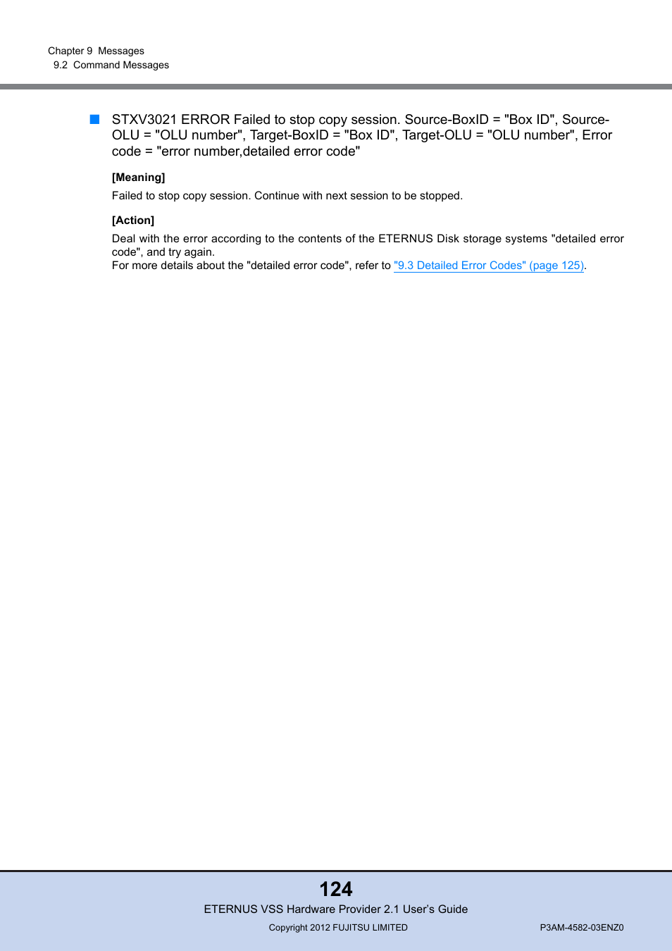 FUJITSU VSS Hardware Provider 2.1 User Manual | Page 124 / 134
