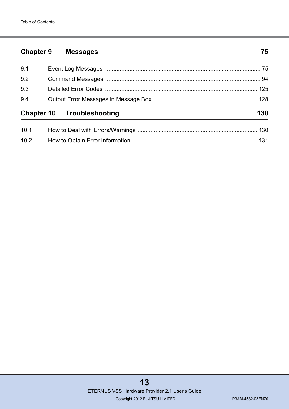 FUJITSU VSS Hardware Provider 2.1 User Manual | Page 13 / 134