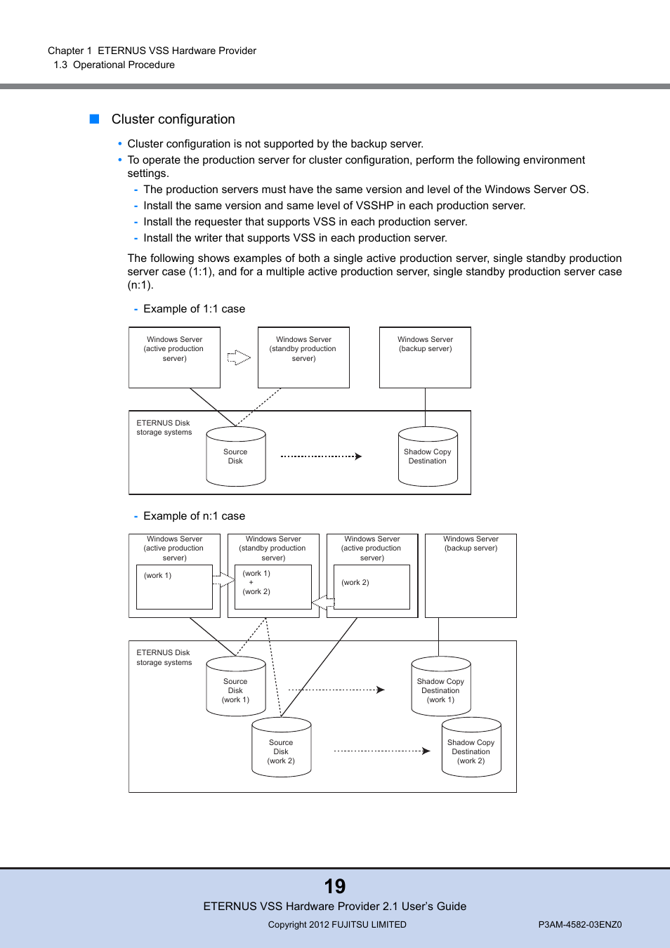 Cluster configuration | FUJITSU VSS Hardware Provider 2.1 User Manual | Page 19 / 134