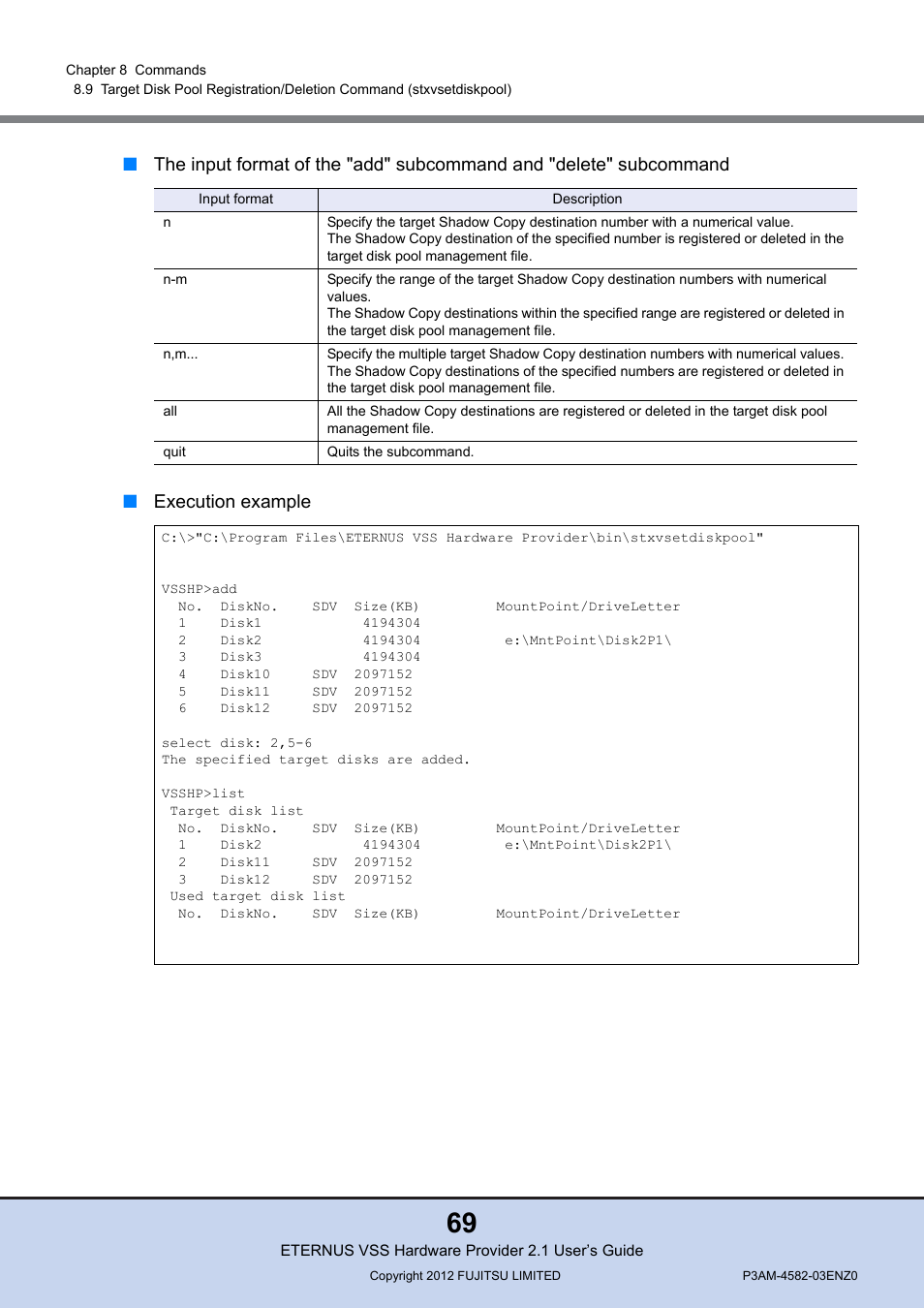 FUJITSU VSS Hardware Provider 2.1 User Manual | Page 69 / 134