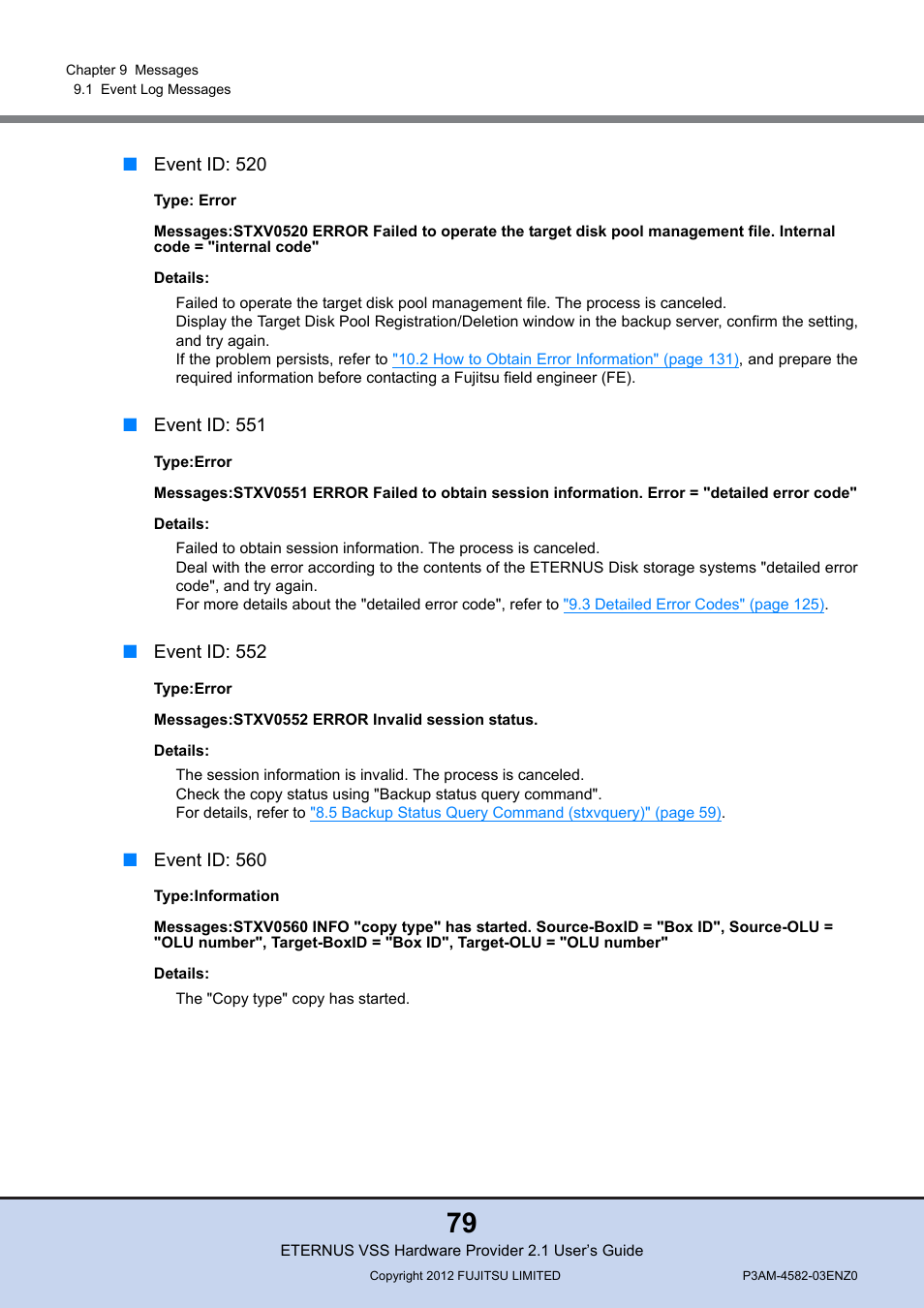 FUJITSU VSS Hardware Provider 2.1 User Manual | Page 79 / 134