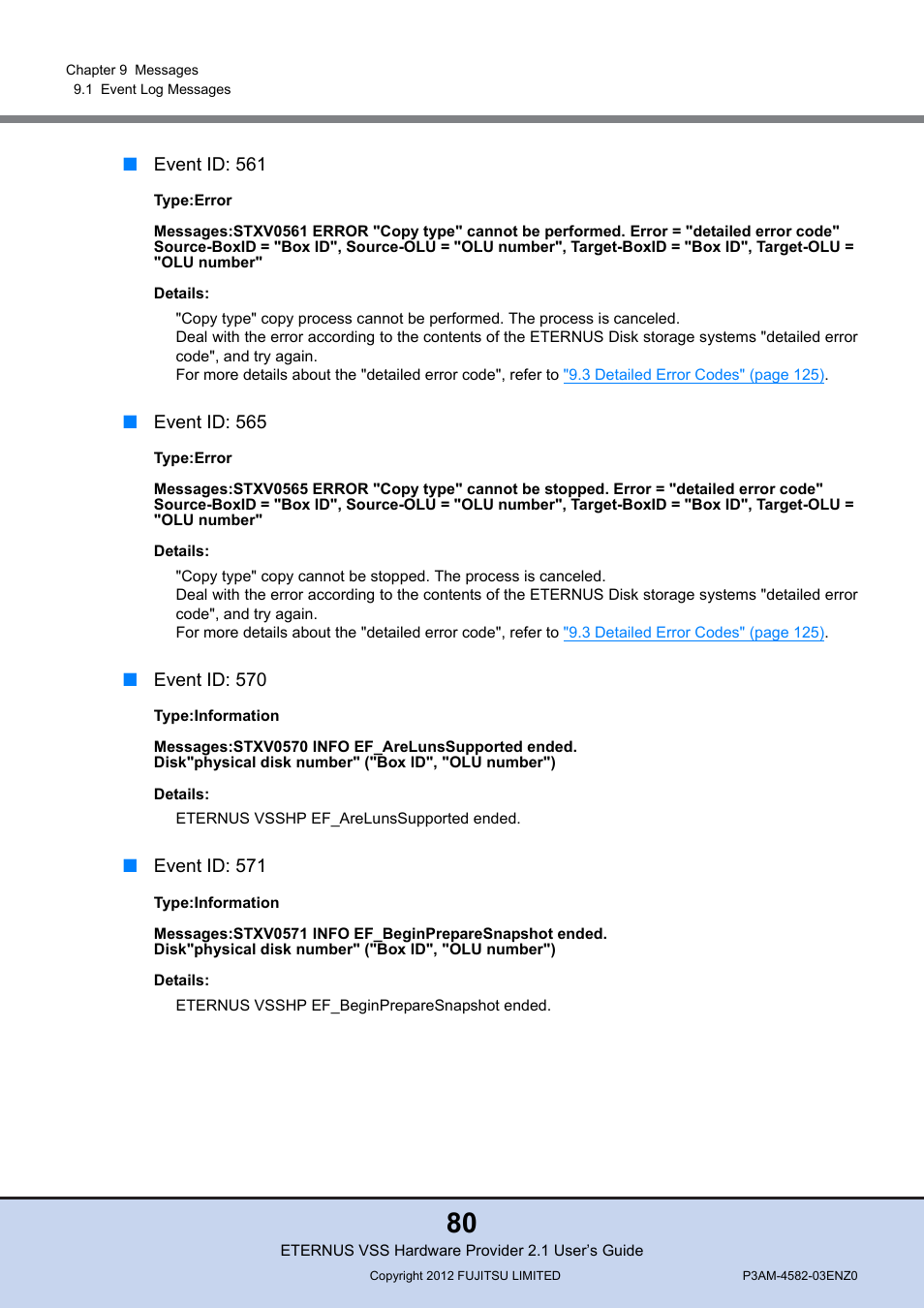 FUJITSU VSS Hardware Provider 2.1 User Manual | Page 80 / 134