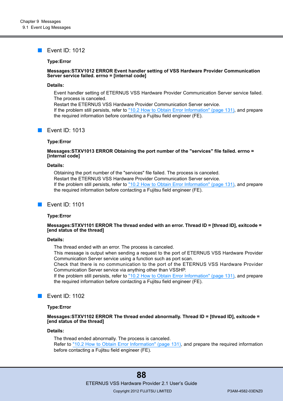 FUJITSU VSS Hardware Provider 2.1 User Manual | Page 88 / 134