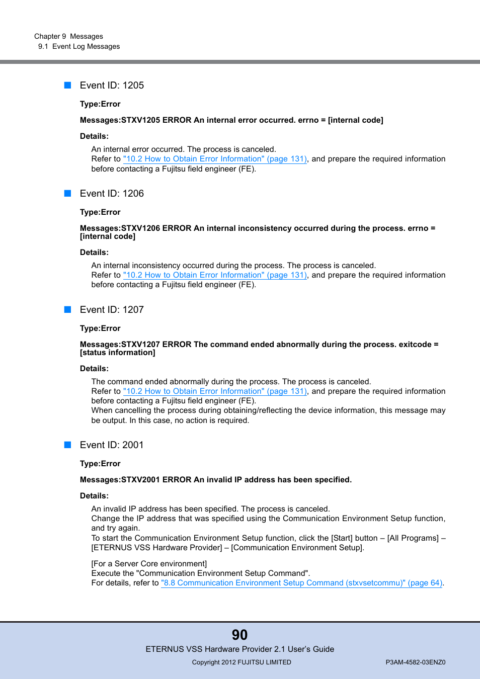 FUJITSU VSS Hardware Provider 2.1 User Manual | Page 90 / 134
