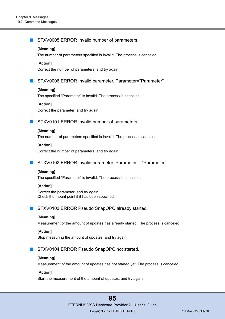 FUJITSU VSS Hardware Provider 2.1 User Manual | Page 95 / 134