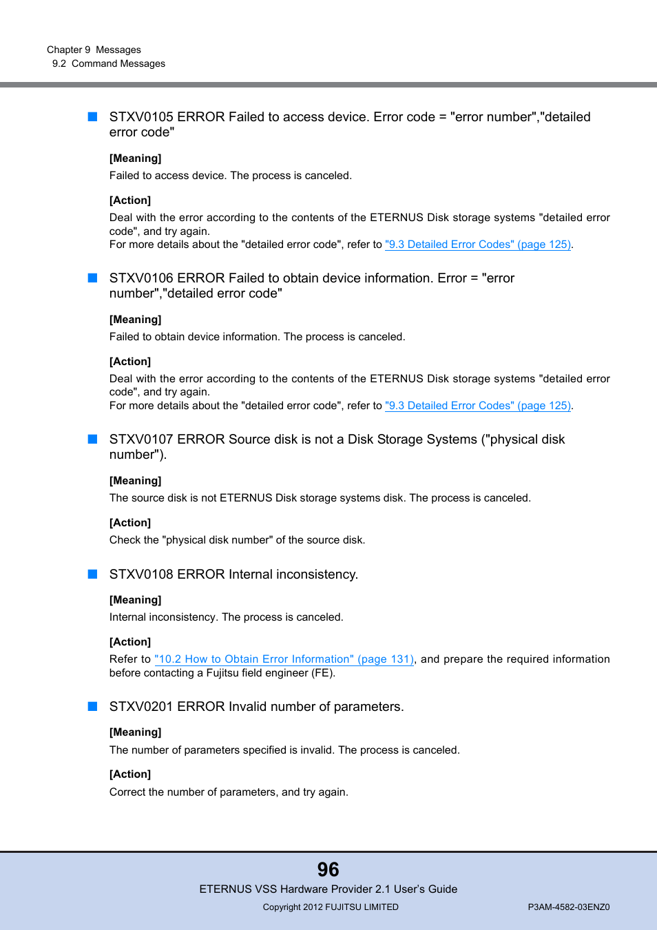 FUJITSU VSS Hardware Provider 2.1 User Manual | Page 96 / 134