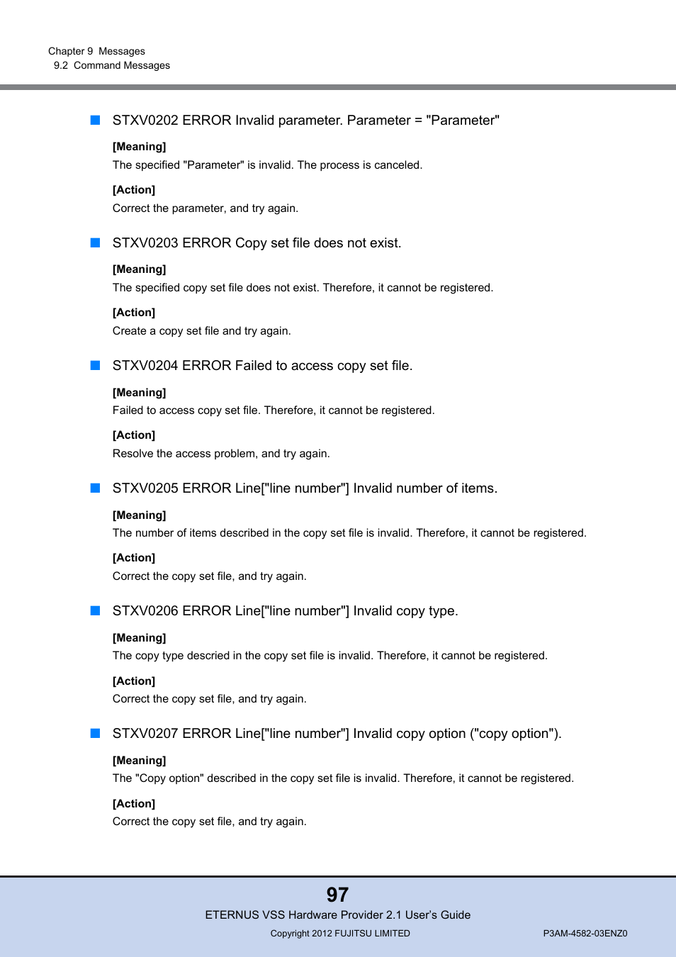 FUJITSU VSS Hardware Provider 2.1 User Manual | Page 97 / 134