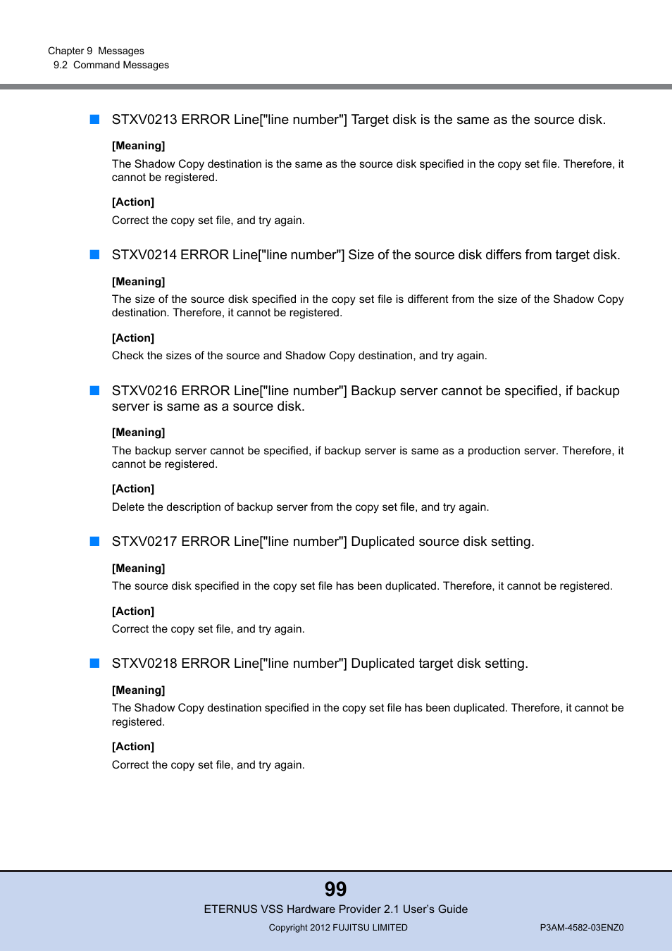 FUJITSU VSS Hardware Provider 2.1 User Manual | Page 99 / 134