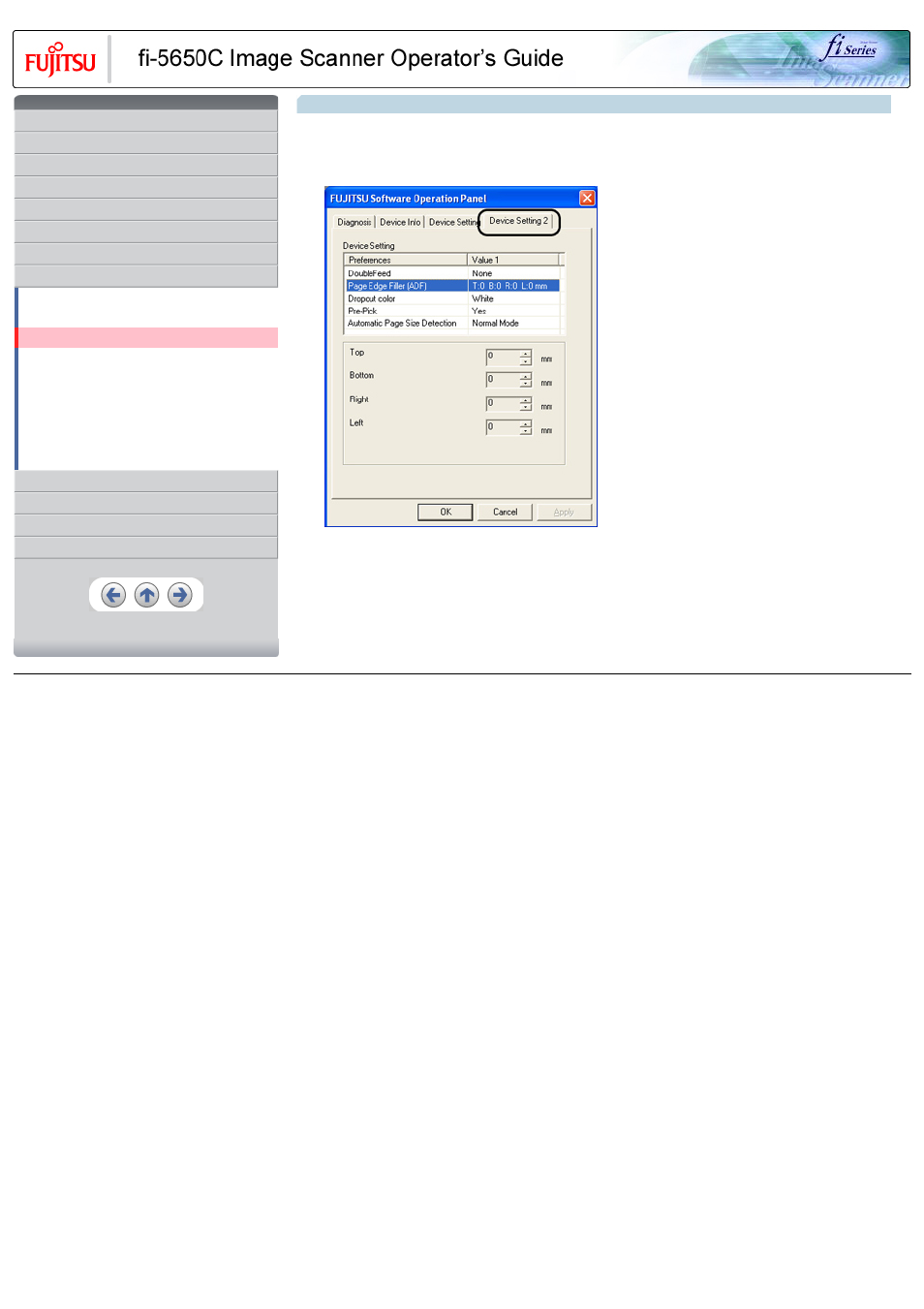 3 setting edge erasing | FUJITSU Image Scanner fi-5650C User Manual | Page 134 / 161