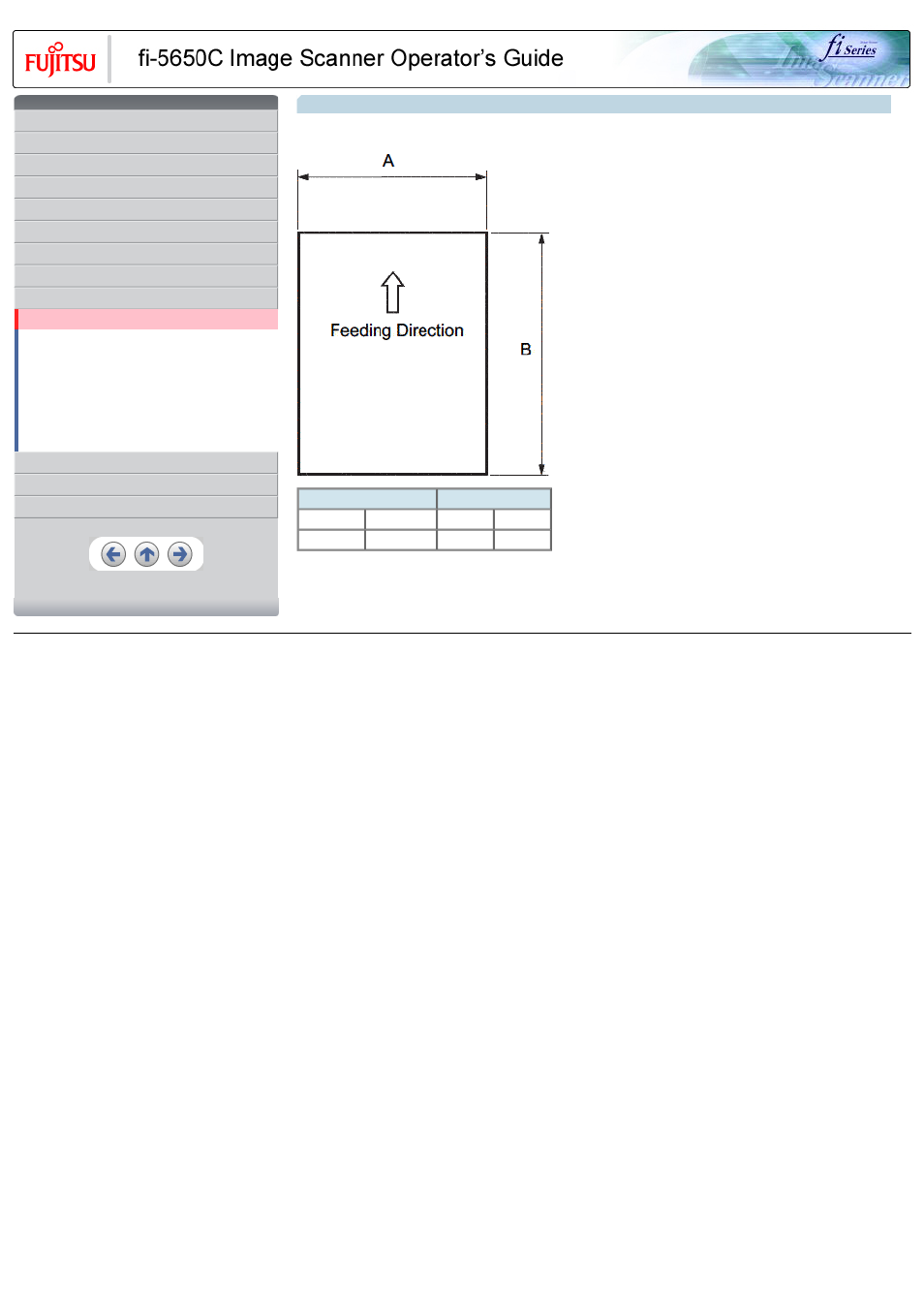 1 document size | FUJITSU Image Scanner fi-5650C User Manual | Page 142 / 161