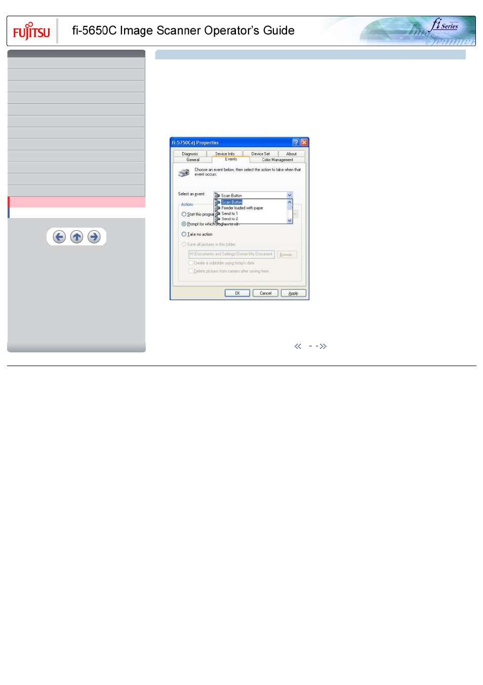 Appendix 1 "scan" button and "send to" button | FUJITSU Image Scanner fi-5650C User Manual | Page 159 / 161