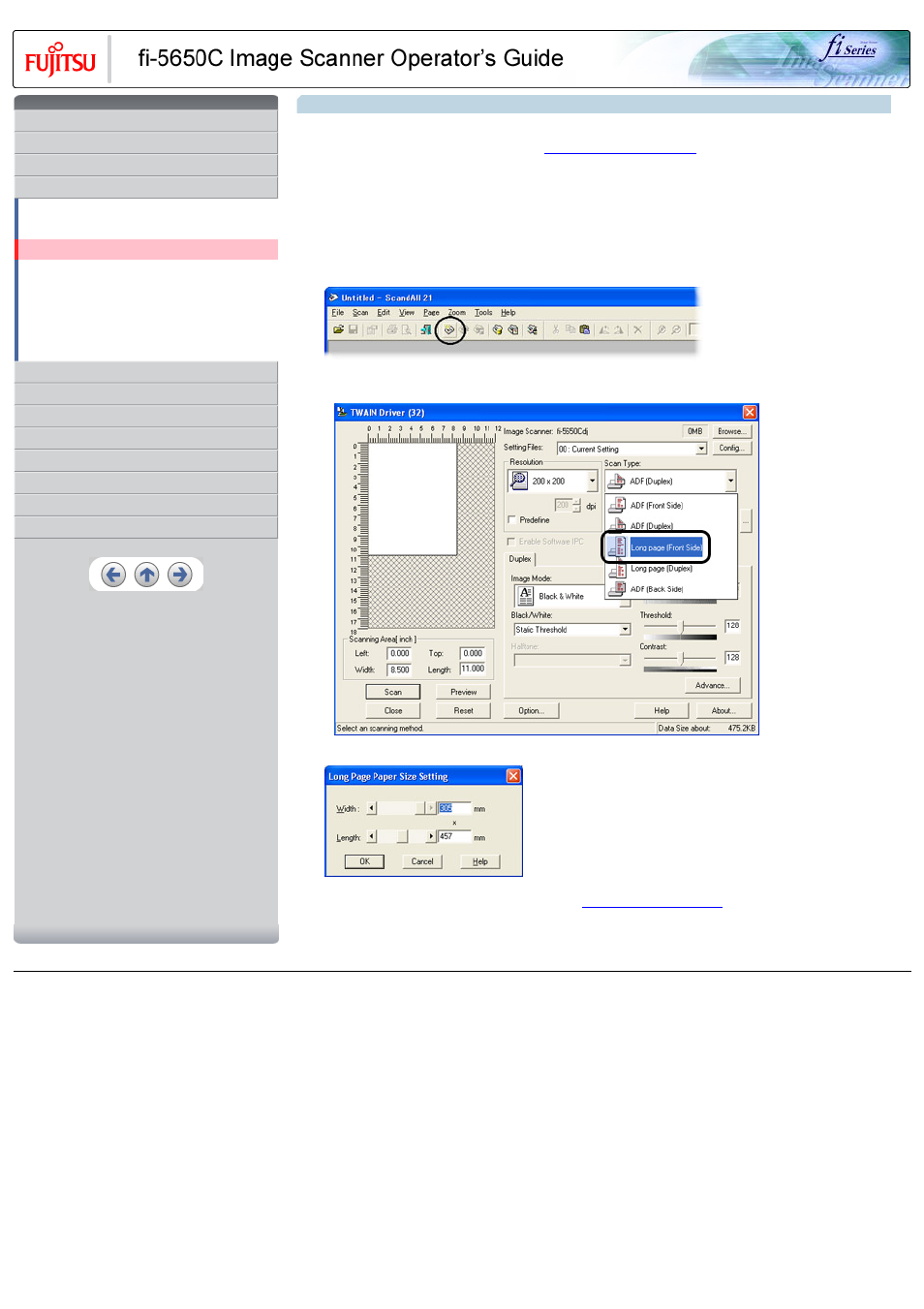3 scanning document longer than a3 size | FUJITSU Image Scanner fi-5650C User Manual | Page 70 / 161