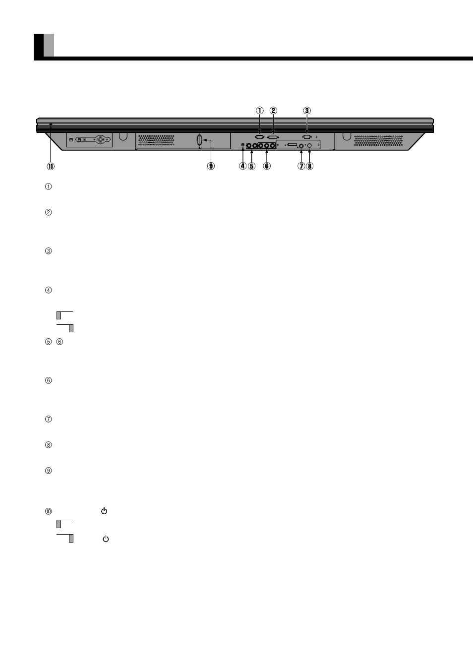 Part names and functions (continued) | FUJITSU PLASMAVISION PDS5002W User Manual | Page 10 / 42