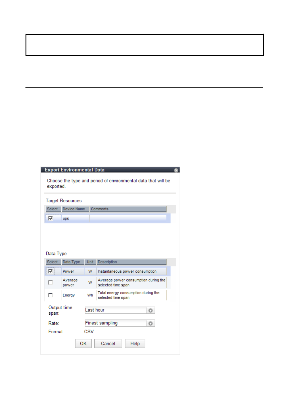 1 exporting power consumption data | FUJITSU ServerView Respurce Orchestrator Virtual Edition V3.1.0 User Manual | Page 167 / 247