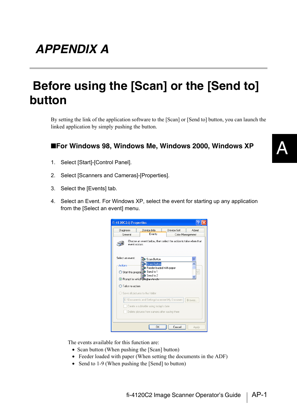 Appendix a before using the [scan] or | FUJITSU fi-4120C2 User Manual | Page 113 / 130