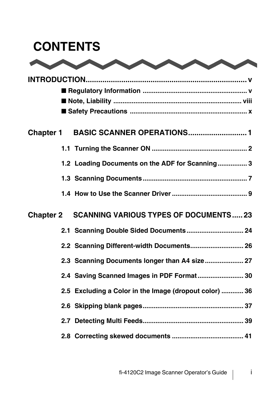 FUJITSU fi-4120C2 User Manual | Page 3 / 130