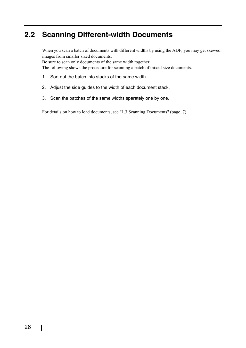 2 scanning different-width documents | FUJITSU fi-4120C2 User Manual | Page 42 / 130