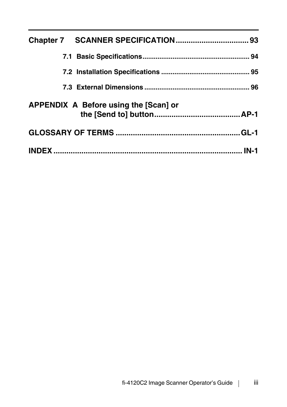 FUJITSU fi-4120C2 User Manual | Page 5 / 130