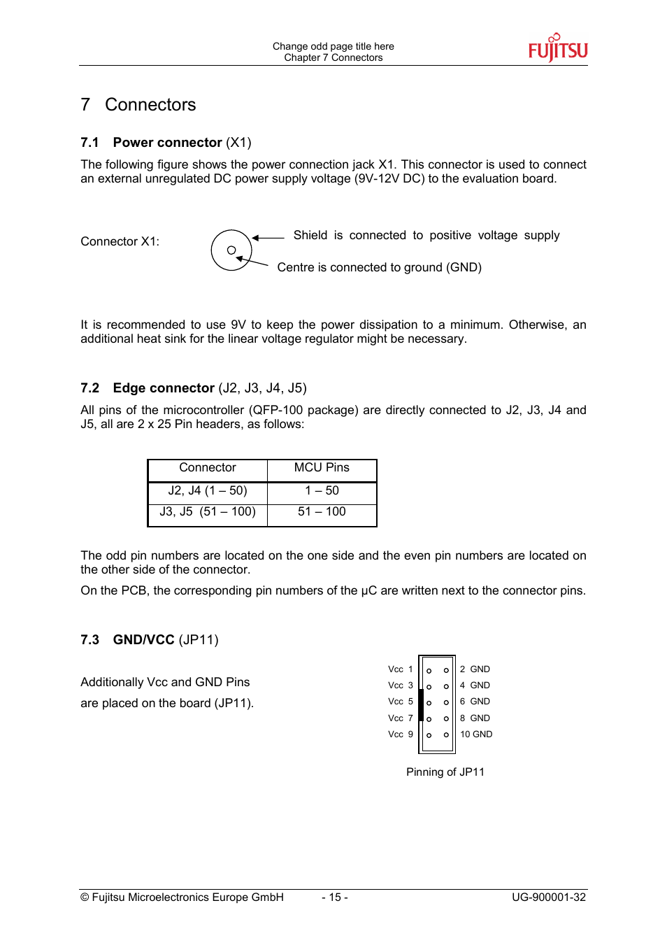7 connectors | FUJITSU FMC-16LX FAMILY User Manual | Page 15 / 20