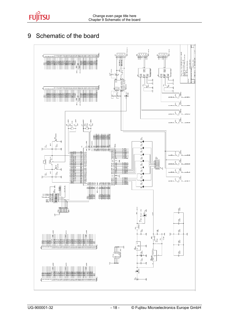9 schematic of the board | FUJITSU FMC-16LX FAMILY User Manual | Page 18 / 20