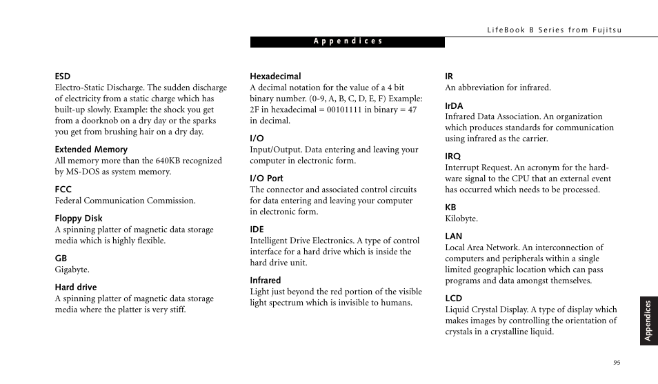 FUJITSU LIFEBOOK B142 User Manual | Page 102 / 112