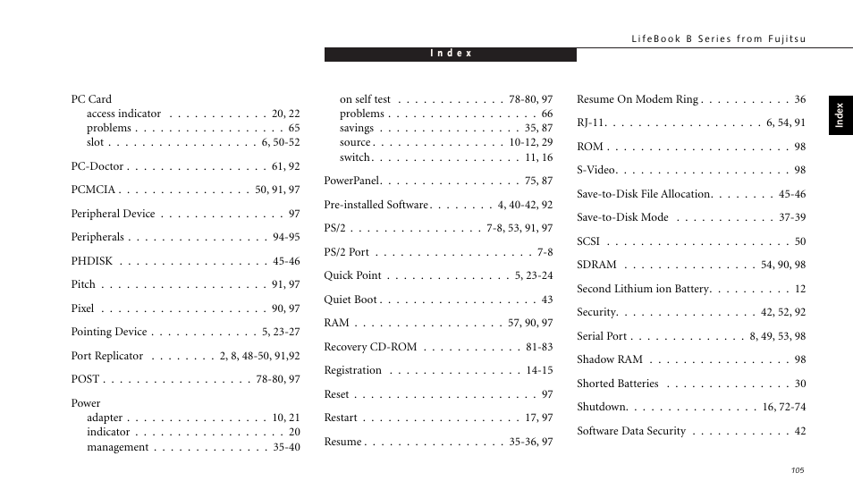 FUJITSU LIFEBOOK B142 User Manual | Page 111 / 112