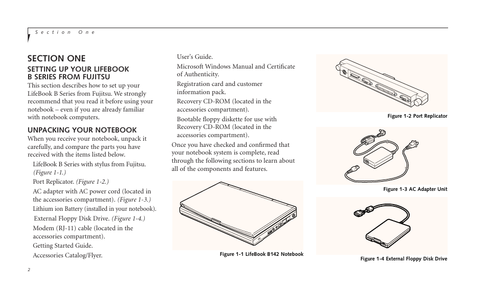 Setting up your lifebook b series from fujitsu | FUJITSU LIFEBOOK B142 User Manual | Page 13 / 112