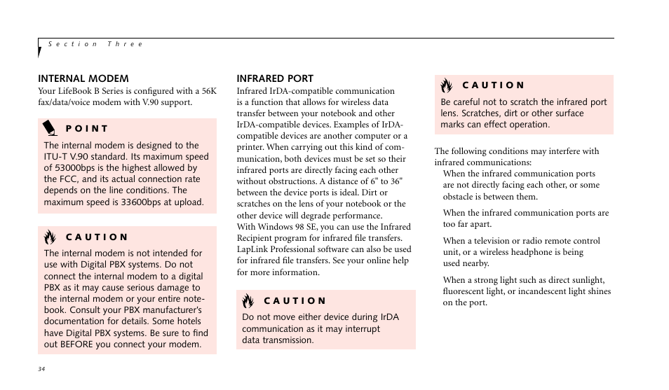 FUJITSU LIFEBOOK B142 User Manual | Page 44 / 112