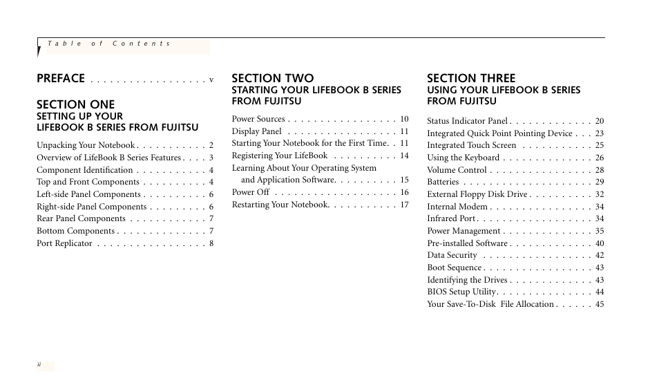 Preface | FUJITSU LIFEBOOK B142 User Manual | Page 7 / 112