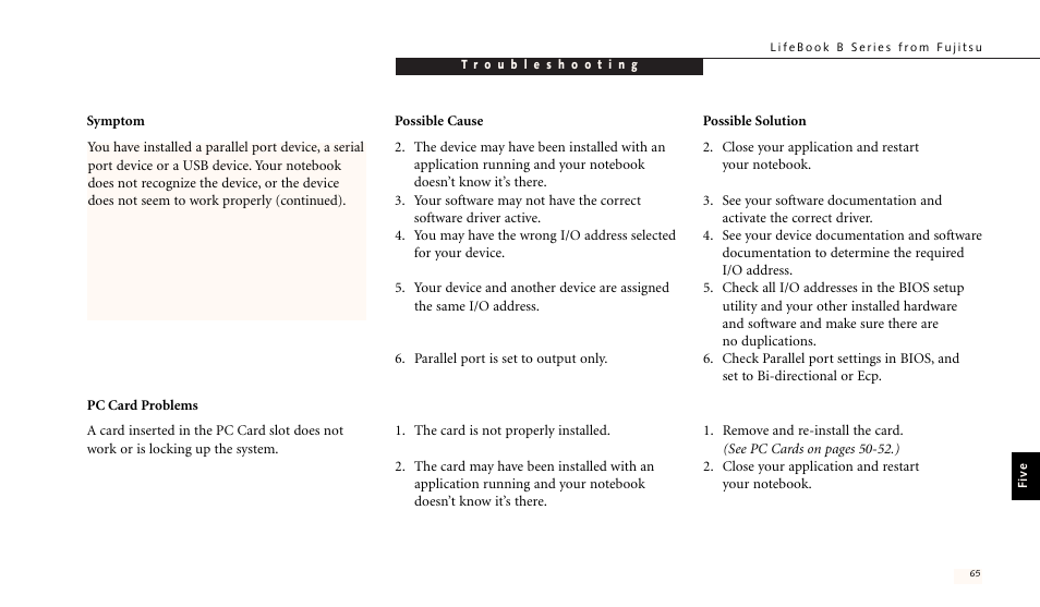 FUJITSU LIFEBOOK B142 User Manual | Page 74 / 112