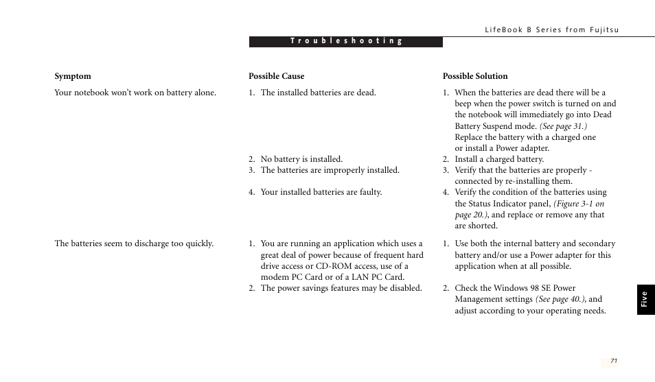 FUJITSU LIFEBOOK B142 User Manual | Page 80 / 112