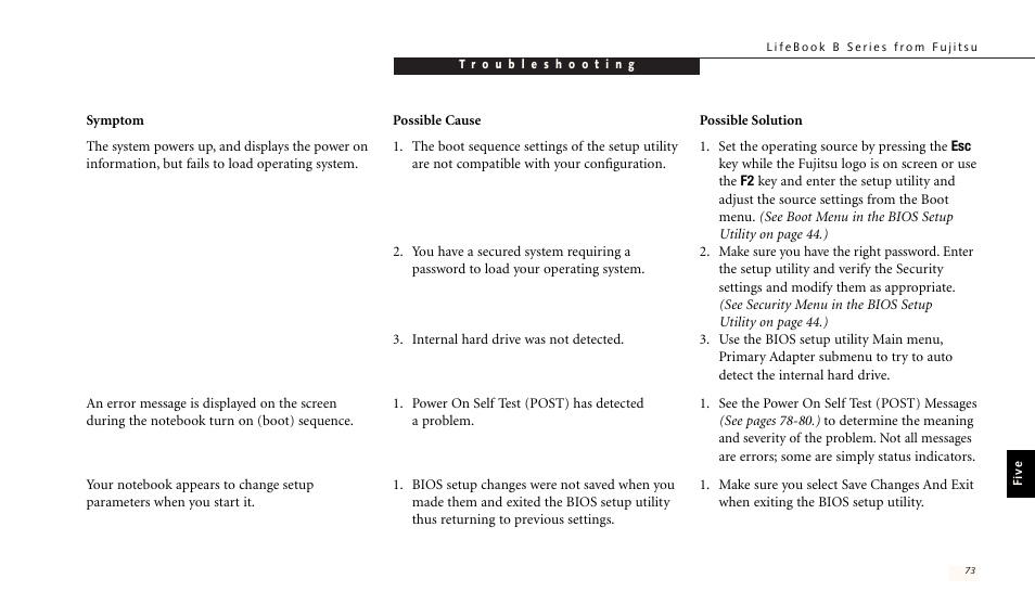 FUJITSU LIFEBOOK B142 User Manual | Page 82 / 112