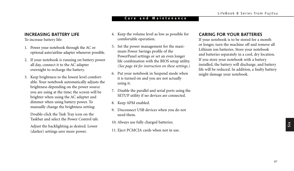 FUJITSU LIFEBOOK B142 User Manual | Page 95 / 112