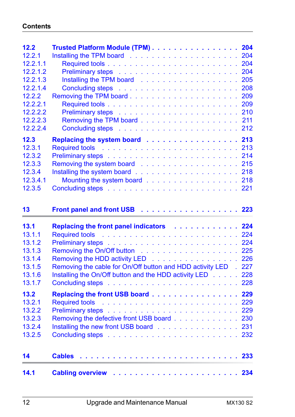 FUJITSU PRIMERGY MX130 S2 User Manual | Page 12 / 256