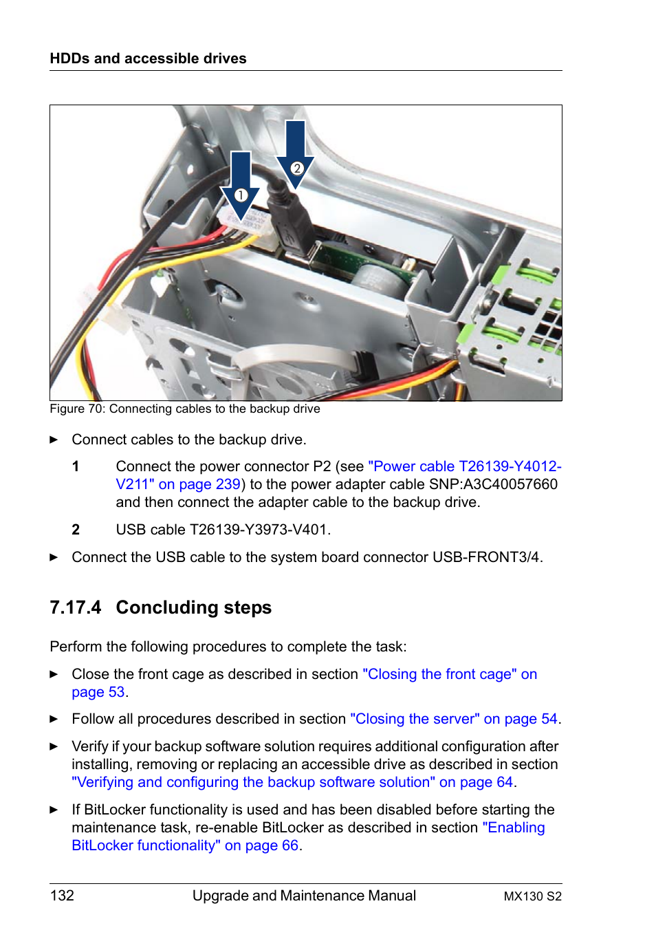 4 concluding steps, Concluding steps | FUJITSU PRIMERGY MX130 S2 User Manual | Page 132 / 256