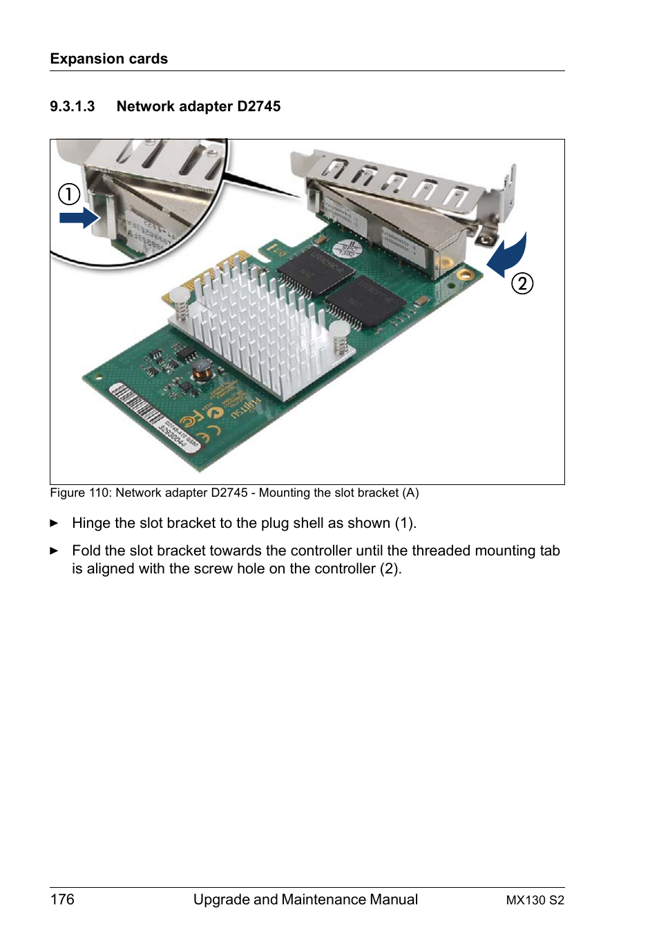 3 network adapter d2745, Network adapter d2745 | FUJITSU PRIMERGY MX130 S2 User Manual | Page 176 / 256