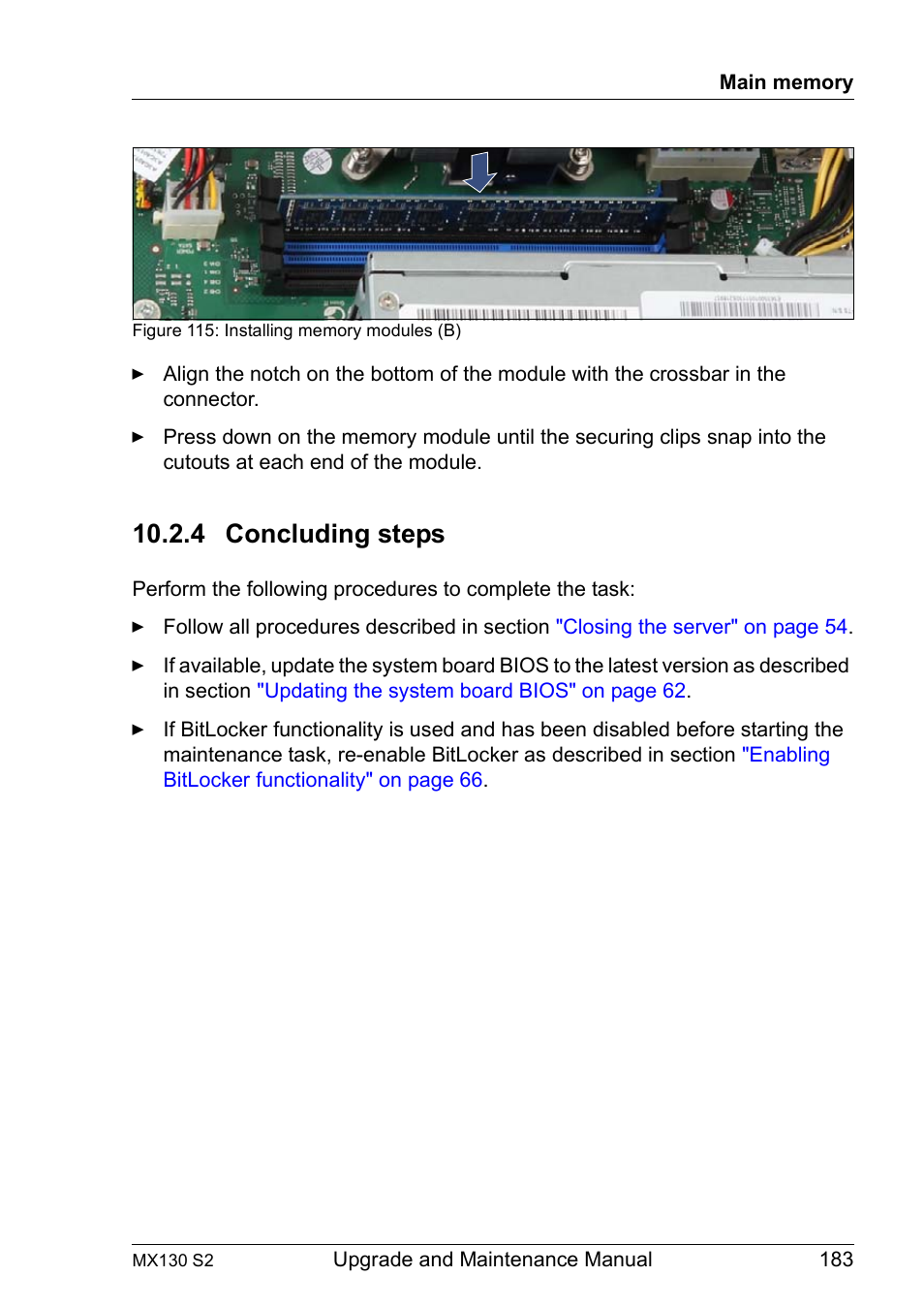 4 concluding steps, Concluding steps | FUJITSU PRIMERGY MX130 S2 User Manual | Page 183 / 256