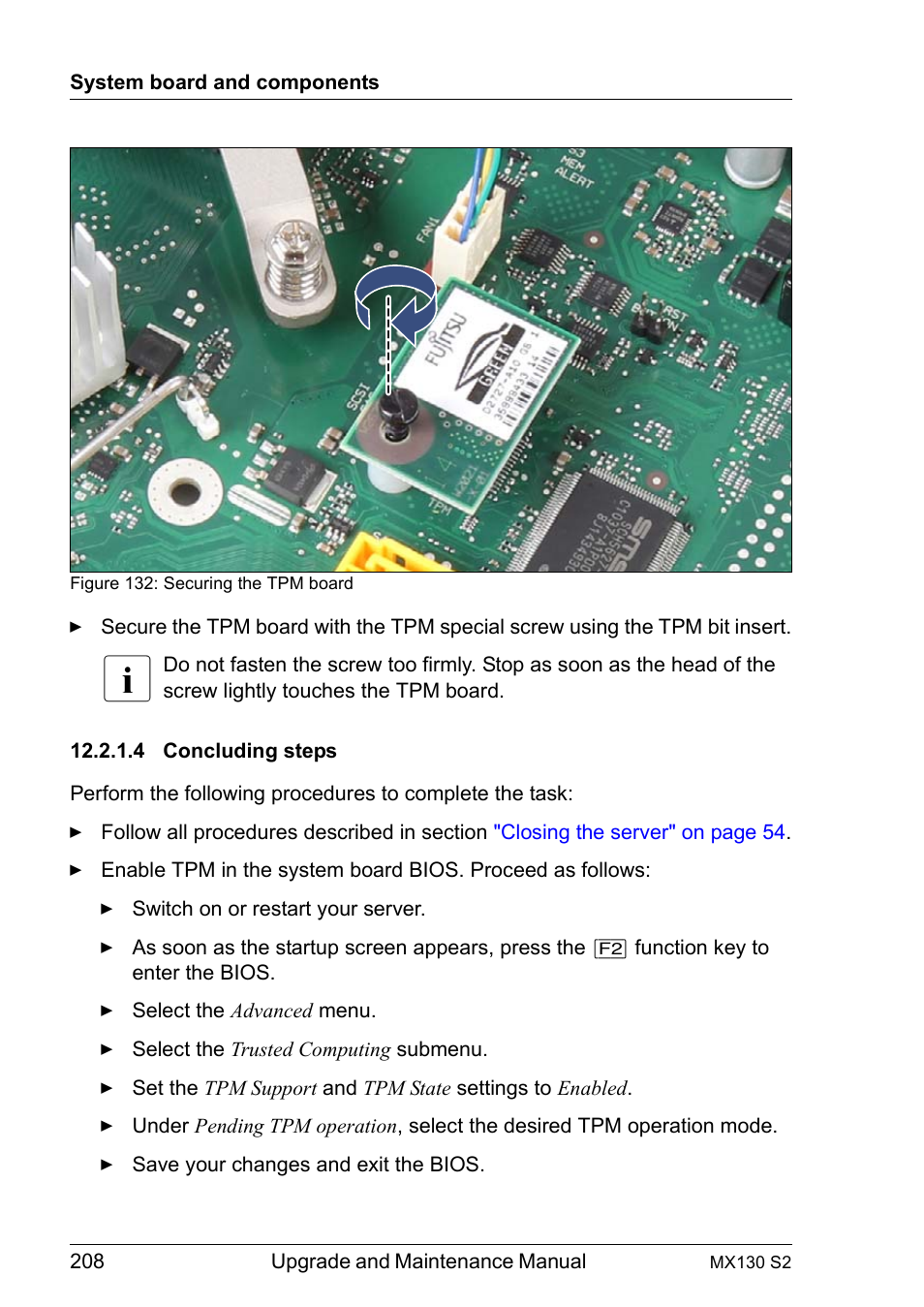 4 concluding steps, Concluding steps | FUJITSU PRIMERGY MX130 S2 User Manual | Page 208 / 256