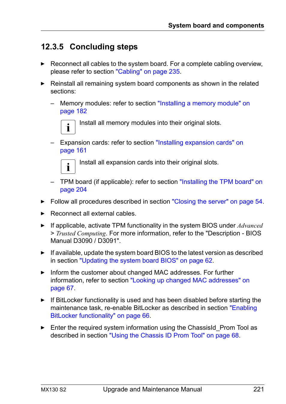 5 concluding steps, Concluding steps | FUJITSU PRIMERGY MX130 S2 User Manual | Page 221 / 256