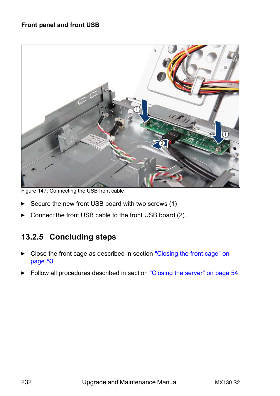 5 concluding steps, Concluding steps | FUJITSU PRIMERGY MX130 S2 User Manual | Page 232 / 256