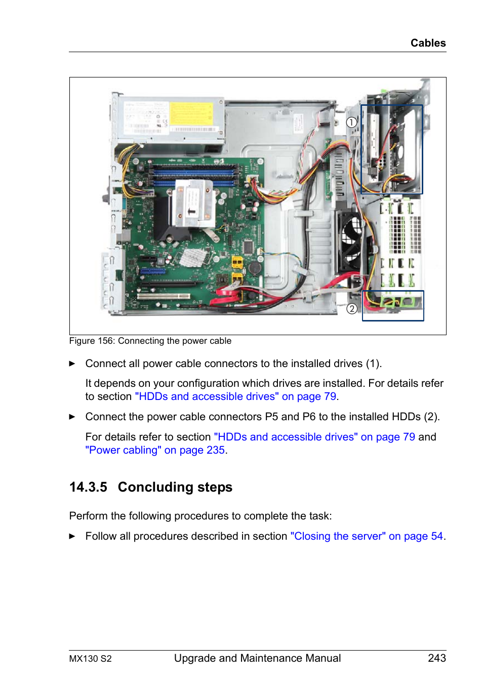 5 concluding steps, Concluding steps | FUJITSU PRIMERGY MX130 S2 User Manual | Page 243 / 256