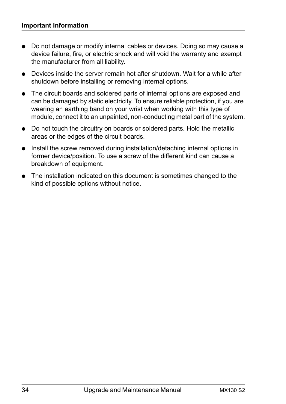 FUJITSU PRIMERGY MX130 S2 User Manual | Page 34 / 256