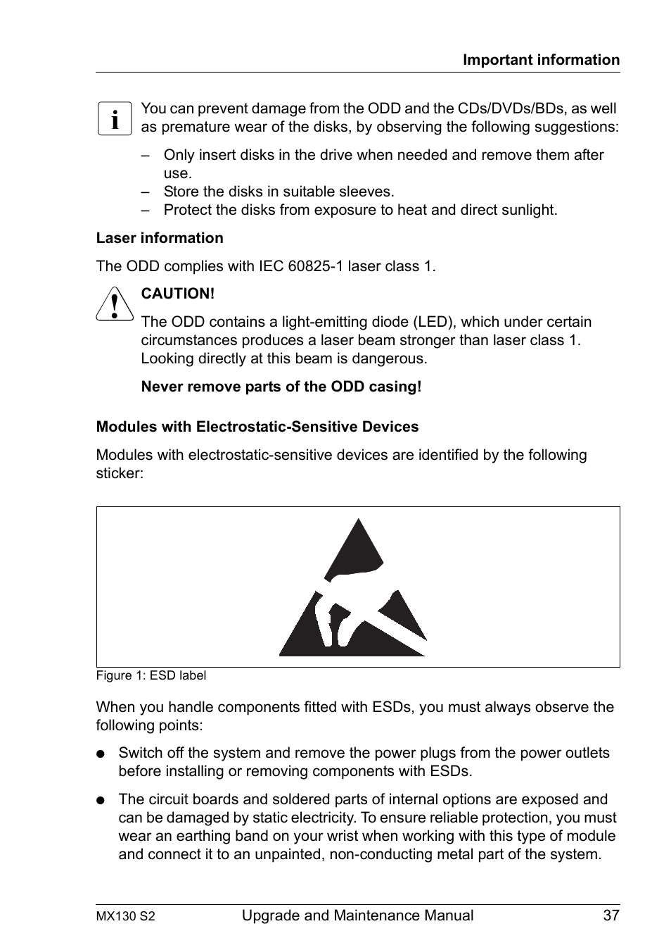 FUJITSU PRIMERGY MX130 S2 User Manual | Page 37 / 256